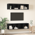 Dulap pentru TV pe Perete 4 pcs Stejar negru 37 x 37 x 72 cm GartenMobel Dekor