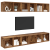 Dulap pentru TV pe Perete 4 pcs Lemn vechi 37 x 37 x 107.5 cm GartenMobel Dekor