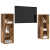 Set comodă TV 2 pcs Lemn vechi 107 x 35 x 37 cm Lemn compozit GartenMobel Dekor