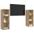 Set comodă TV cu raft 2 pcs Stejar artisanal 107 x 35 x 37 cm GartenMobel Dekor
