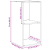 Dulap pentru TV pe Perete 4 pcs Lemn vechi 37 x 37 x 72 cm GartenMobel Dekor