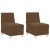 Fotoliu cu pernă 2 pcs Maro 55 cm Piele ecologică de suede GartenMobel Dekor