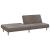 Canapea extensibilă, gri taupe, material textil GartenMobel Dekor