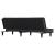Canapea extensibilă, negru, material textil GartenMobel Dekor