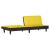 Canapea extensibilă, galben deschis, material textil GartenMobel Dekor