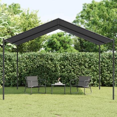 Cort pavilion, antracit, 4x4 m, oțel și material textil GartenMobel Dekor