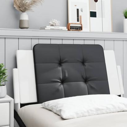 Pernă pentru tăblie pat, negru și alb, 100cm, piele artificială GartenMobel Dekor
