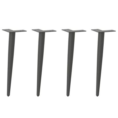 Picioare pentru măsuță de cafea, formă conică, 4 buc., antracit, 42-43 cm, oțel GartenMobel Dekor