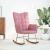 Scaun balansoar, roz, catifea GartenMobel Dekor