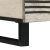 Masă de cafea cu raft cu depozitare cu ușă Alb, Negru 100 x 50 x 40 cm GartenMobel Dekor