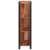 Bibliotecă Maro, Negru 50 x 30 x 110 cm Lemn Solid de Acacia GartenMobel Dekor