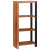 Bibliotecă Maro, Negru 50 x 30 x 110 cm Lemn Solid de Acacia GartenMobel Dekor