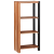 Bibliotecă Maro, Negru 50 x 30 x 110 cm Lemn Solid de Acacia GartenMobel Dekor