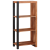 Bibliotecă Maro, Negru 50 x 30 x 110 cm Lemn Solid de Acacia GartenMobel Dekor