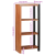 Bibliotecă Maro, Negru 50 x 30 x 110 cm Lemn Solid de Acacia GartenMobel Dekor