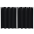Perdele cu perdele 2 pcs Negru 140 x 140 cm Poliester GartenMobel Dekor