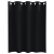 Perdele cu perdele 2 pcs Negru 140 x 140 cm Poliester GartenMobel Dekor