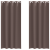 Perdele cu perdele 2 pcs Maro închis 225 x 140 cm Poliester GartenMobel Dekor
