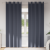 Perdele cu perdele 2 pcs Antracit 225 x 140 cm Poliester GartenMobel Dekor