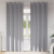 Perdele cu perdele 2 pcs Gri deschis 225 x 140 cm Poliester GartenMobel Dekor