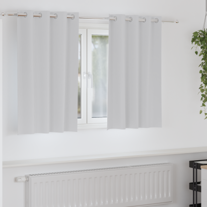 Perdele cu perdele 2 pcs Gri deschis 140 x 140 cm Poliester GartenMobel Dekor