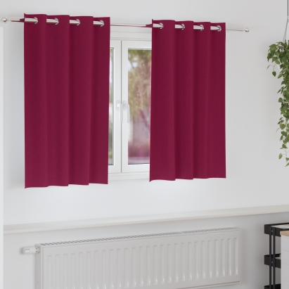 Perdele cu perdele 2 pcs Roșu Vin 140 x 140 cm Poliester GartenMobel Dekor