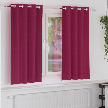 Perdele cu perdele 2 pcs Roșu Vin 175 x 140 cm Poliester GartenMobel Dekor