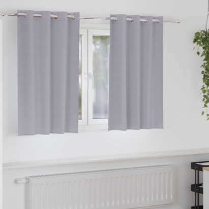 Perdele cu perdele 2 pcs Gri metalic 140 x 140 cm Poliester GartenMobel Dekor