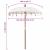 Umbrelă de soare Manual Crem x 250 cm Bumbac și lemn masiv GartenMobel Dekor