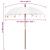 Umbrelă de soare Manual Crem x 250 cm Bumbac și lemn masiv GartenMobel Dekor