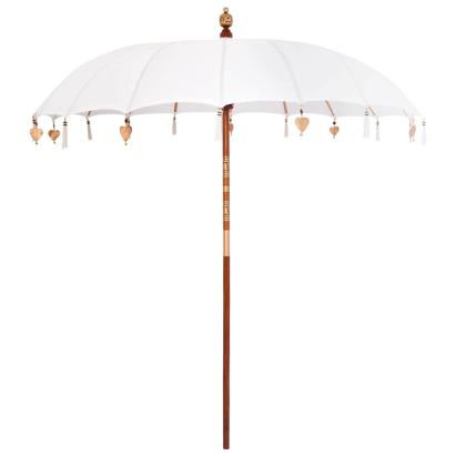 Umbrelă de soare Manual Crem x 250 cm Bumbac și lemn masiv GartenMobel Dekor