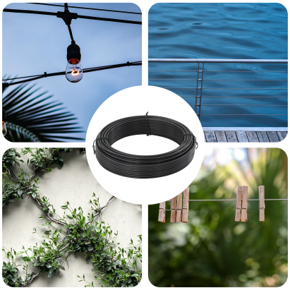 Sârmă de legare pentru gard Antracit 80 m otel acoperit cu PVC GartenMobel Dekor