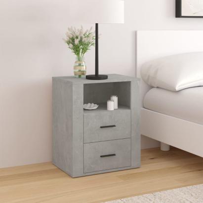 Noptieră, gri beton, 50x36x60 cm, lemn prelucrat GartenMobel Dekor