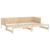 Pat extensibil de zi, 2x(80x200) cm, lemn masiv de pin GartenMobel Dekor