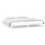 Cadru de pat cu LED King Size, alb, 150x200 cm, lemn masiv GartenMobel Dekor