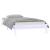 Cadru de pat cu LED mic single, alb, 75x190 cm, lemn masiv GartenMobel Dekor