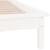 Cadru de pat cu LED mic single, alb, 75x190 cm, lemn masiv GartenMobel Dekor