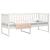 Pat de zi fără saltea, alb, 80x200 cm, lemn masiv pin GartenMobel Dekor
