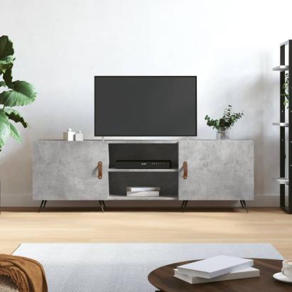 Comodă TV, gri beton, 150x30x50 cm, lemn compozit GartenMobel Dekor
