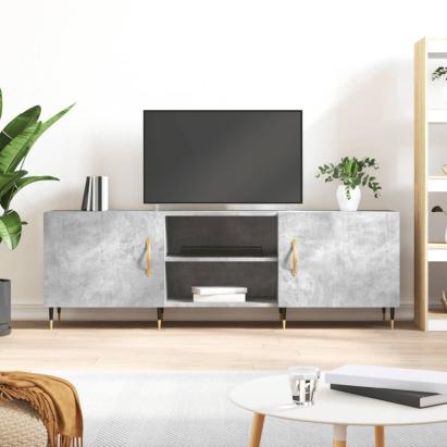 Comodă TV, gri beton, 150x30x50 cm, lemn compozit GartenMobel Dekor
