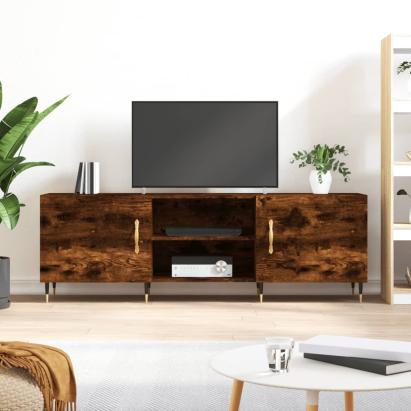 Comodă TV, stejar fumuriu, 150x30x50 cm, lemn compozit GartenMobel Dekor