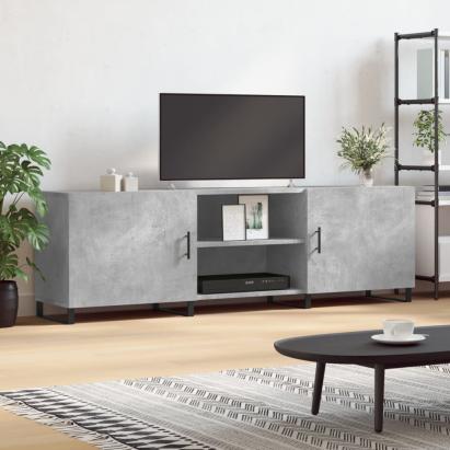 Comodă TV, gri beton, 150x30x50 cm, lemn compozit GartenMobel Dekor