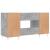 Birou, gri beton, 140x50x75 cm, lemn compozit GartenMobel Dekor