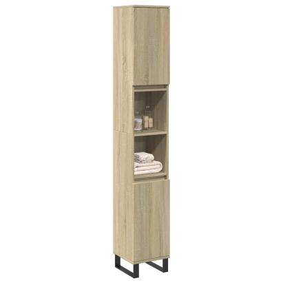 Dulap de baie, stejar sonoma, 30x30x190 cm, lemn prelucrat GartenMobel Dekor