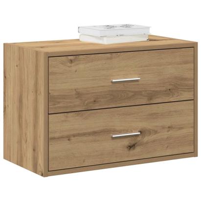 Dulap cu 2 sertare Stejar artizanal 60x31x40 cm Lemn prelucrat GartenMobel Dekor