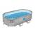 Piscina structura metalica, ovala, cu pompa nisip, scara, dozator, prelata acoperire, gri, 488x305x107 cm, Bestway Power Steel GartenVIP DiyLine