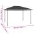 Pavilion, antracit, 384x281x270 cm, 180 g/m² GartenMobel Dekor