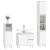 Set mobilier de baie, 3 piese, alb, lemn compozit GartenMobel Dekor