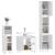 Set mobilier de baie, 3 piese, alb, lemn compozit GartenMobel Dekor