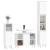 Set mobilier de baie, 3 piese, alb, lemn compozit GartenMobel Dekor